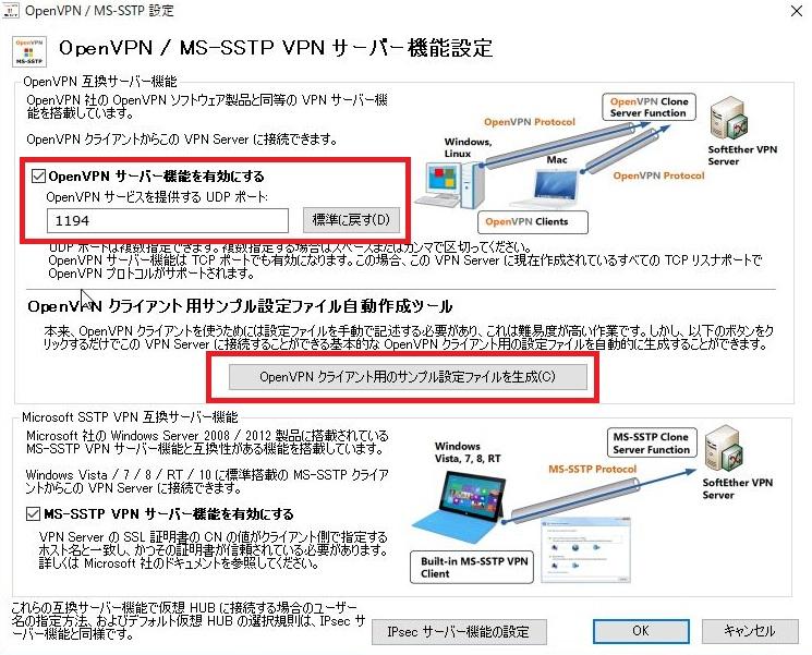 OpenVPN設定